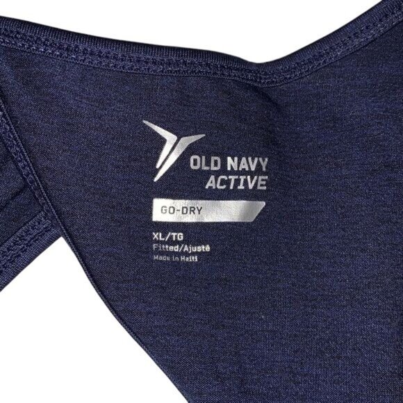 Old Navy Active Go-Dry Navy Blue Tank Top XL Fitted With Back Cutout Design Ligh - Picture 2 of 9
